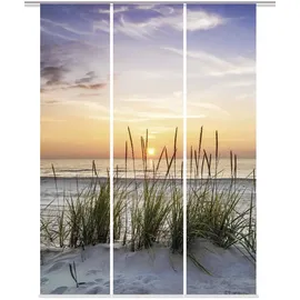 HOME WOHNIDEEN Evening Schiebegardine 60 x 245 cm natur 3 St.