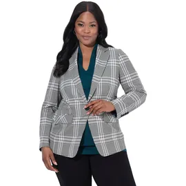 Ulla Popken Blazer grau | weiß 52