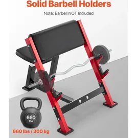 Vevor Preacher Curl Bank Schwarz