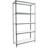 Proregal Schwerlastregal Big Metal Shark HxBxT 200 x 100 x 40 cm Fachlast 180 kg Anthrazit-Weiß