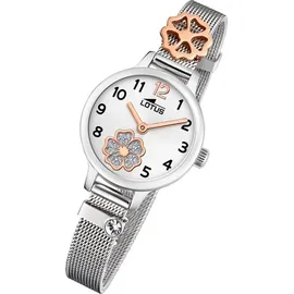 Festina 18659/3 Blume 36 mm Edelstahlgehäuse Silber/Milanaiseband Roségold