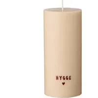 ib laursen Hygge Stumpenkerze 15 cm Ø 6,8 cm grau