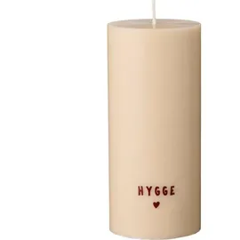 ib laursen Hygge Stumpenkerze 15 cm Ø 6,8 cm grau