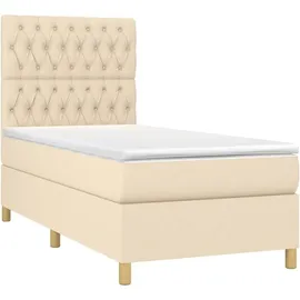 vidaXL Boxspringbett 90 x 200 cm Creme