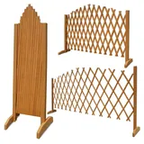 Gardebruk Rankgitter Gartenzaun bis 200 cm ausziehbar faltbar Garten Balkon Spalier Rankhilfe Pflanzengitter