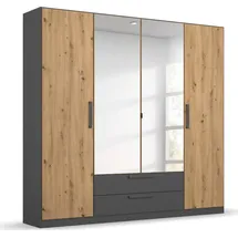 Rauch Drehtürenschrank »StyleUp«, Typ Dark & Wood mit trendigen farblich abgesetzten Griffen