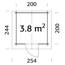 Palmako Vivian 2,0 x 2,0 m natur/hellbraun