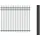 GAH Alberts Zaun-Set 1000 x 180 cm Schwarz/Metall