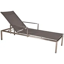 Garden Pleasure Sienna Sonnenliege 200 x 66 x 0 cm Grau