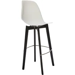 Barhocker ESSENTIALS "Keeve", weiß, Hocker, ohne Armlehne, Birkenholzgestell, mit Sitzfläche aus Kunststoff