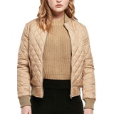 URBAN CLASSICS Frauen Übergangsjacke Ladies Diamond Quilt Nylon Jacket Jacke, unionbeige, L