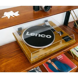 Lenco Plattenspieler mit Bluetooth®, USB, MP3, Lautsprecher - Holz