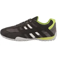GEOX UOMO Snake A Sneaker Graphite/Lime Green, 41