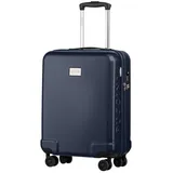 PUCCINI Polycarbonat Koffer Panama Hartschalenkoffer Handgepäck Trolley Leicht Reisekoffer mit Zwillingsrollen TSA-Kombinationsschloss M-L-XL (Dunkelblau, M)