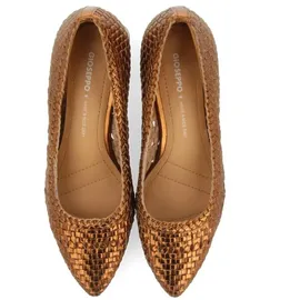 Gioseppo Loungeschuhe aus geflochtenem Nitra-Leder, Bronze, 39 EU
