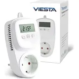 Umbrella Th12 Wifi-steckdosenthermostat (230V/3600W) – Intelligentes Thermostat mit App-steuerung, 7-tage-programm, Frostschutz & Eeprom-speicher – Weiß