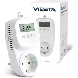 Umbrella Th12 Wifi-steckdosenthermostat (230V/3600W) – Intelligentes Thermostat mit App-steuerung, 7-tage-programm, Frostschutz & Eeprom-speicher – Weiß