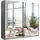 WIMEX Schwebetürenschrank England 225 x 236 x 65 cm Grau/Schwarz