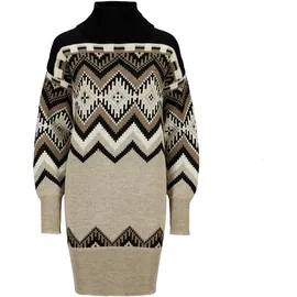 Dale of Norway Kleid Damen Beige/Schwarz/Weiß Bedruckt L