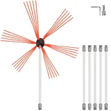 Vevor Schornsteinbürste Nylon 6 m Edelstahl Weiß