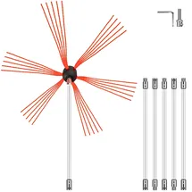 Vevor Schornsteinbürste Nylon 6 m Edelstahl Weiß