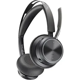 Poly Voyager Focus 2 USB-C-C Headset Bluetooth® Stereo Schwarz Noise Cancelling Headset Computer