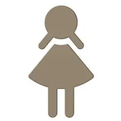 Hewi 801 Symbol Frau 801.91.02086 sand, selbstklebend