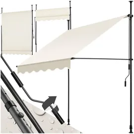 Tectake Klemmmarkise 150 x 304 cm beige