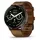 Garmin Venu 4 45 mm Schwarz/Schiefergrau Leder Armband Dunkelbraun