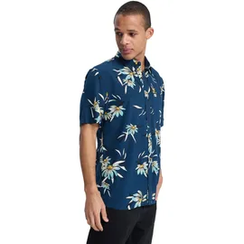QUIKSILVER Kurzarmhemd Floral Blau XL
