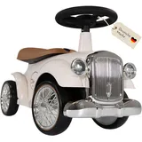 Lemodo Rutschauto Kinderauto im Retrodesign Weiß