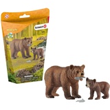 Schleich Wild Life Grizzlybär-Mutter mit Jungem 42473