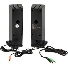 Blow 2 in 1 Bluetooth Lautsprecher 2.0 PC-Lautsprecher mit Soundbar Funktion LED RGB-Hintergrundbeleuchtung Stereo-Lautsprecher 2x3W RMS 2x2" AUX 3,5 mm...