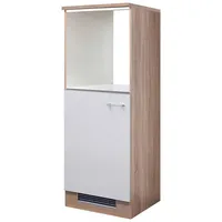 Flex-Well Geräteumbauschrank Samoa 60 x 57 x 168,5 cm Weiß/Eichefarben