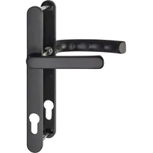 HOPPE Drückergarnitur Liège - Schmalschild 24 mm, Griff flach,67 - 72,schwarz matt