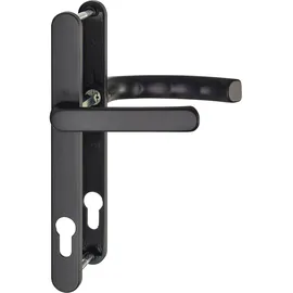 HOPPE Drückergarnitur Liège - Schmalschild 24 mm, Griff flach,67 - 72,schwarz matt