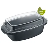 Berndes Aluguss-Unibräter mit Glasdeckel 32x21 cm, PFAS-frei in schwarz - Gr.: onesize
