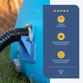 Villkin Pool Schlauchhalter 26-38 mm blau