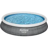BESTWAY Fast Set Pool 457 x 84 cm inkl. Filterpumpe Rattanoptik