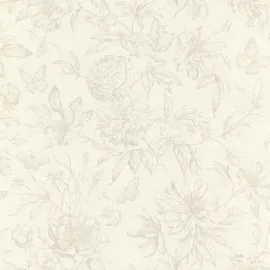 Rasch Textil Vliestapete 10 m x 0,27 m 793932 Beige/Weiß