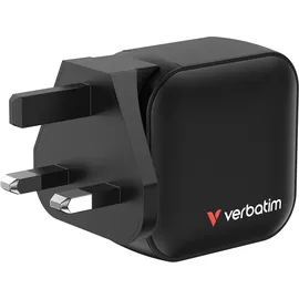 Verbatim Mini GaN Charger 70W 2xUSB-C PD, 1xUSB-A QC 3.0 32229