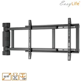 Easy Life EasyLife - TV Wandhalterung elektrisch schwenkbar, 32 bis 75 Zoll, VESA bis 600x400 (schwarz)