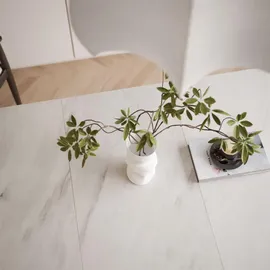 lookway ARTON II ausziehbarer Tisch 140 cm, Schwar, Schwarzmetall U-Beine - Schwarz