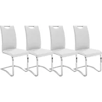 MCA furniture Freischwinger Köln (Set, 4 St), Kunstlederbezug, Komfortsitzhöhe, Stuhl belastbar bis 120 kg weiß
