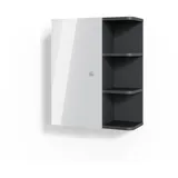 Vicco Badschrank Weiß Hochglanz, 47.2 x 59.2 cm