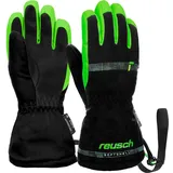 Reusch Maxi R-tex Xt wasserdichte Membran, Warme Skihandschuhe Alltagshandschuhe Schnee Schlittenfahren Babyhandschuhe Winter-Handschuhe, 7781 Black/Green Gecko, III