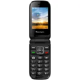 Onestyle Platin Klapphandy, Dual-Sim, Social-Media Funktionen, Mobiltelefon - Schwarz