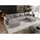 cornero Ecksofa U-Form mit Schlaffunktion 5-Sitzer Hellgrau