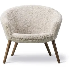 Fredericia - Ditzel Lounge Sessel, Walnuss / Schafsfell