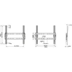 Vivanco WTP 410 139,7 cm (55 Zoll) Schwarz